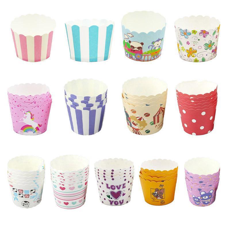 Postage Satchels & Boxes: 500pcs Colorful Cupcake Muffin Baking Cups Greaseproof Nonstick Paper Liners - Cupcake-500pcs-DJMCB