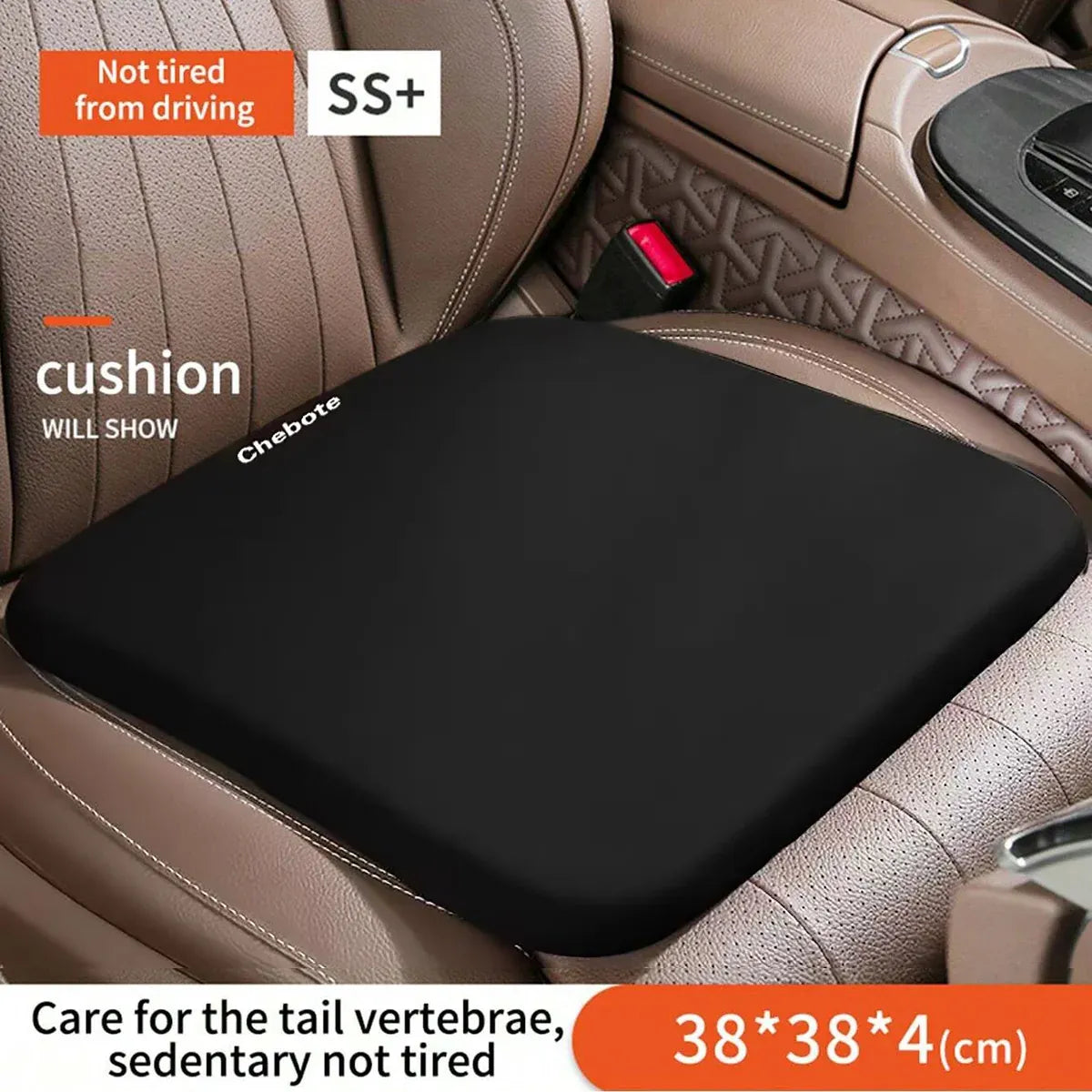 Comfort Cushion Pad Universal Vehicle Chair Mat Breathable Seat Protector - Beige