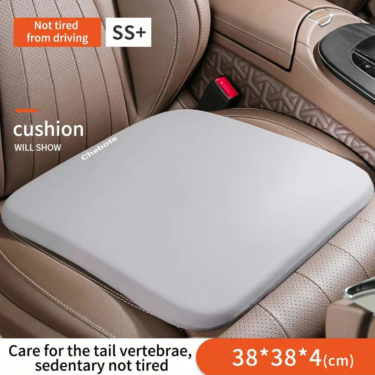 Comfort Cushion Pad Universal Vehicle Chair Mat Breathable Seat Protector - Grey