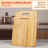 Kitchen Utensils: Household Cutting Board Set 3PCS Square Wooden Kitchen Chopping Boards For Food