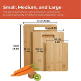 Kitchen Utensils: Household Cutting Board Set 3PCS Square Wooden Kitchen Chopping Boards For Food