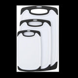 3pcs Wheat Straw Plastic Cutting Board Set Chopping Board Kitchen - White