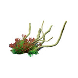Aquarium Decor: Aquarium Landscaping Decoration Artificial Wood and Plants Fish Tank Ornament - CM1901-Green