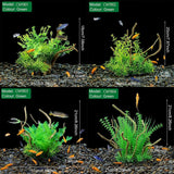 Aquarium Decor: Aquarium Landscaping Decoration Artificial Wood and Plants Fish Tank Ornament - CM1902-Green