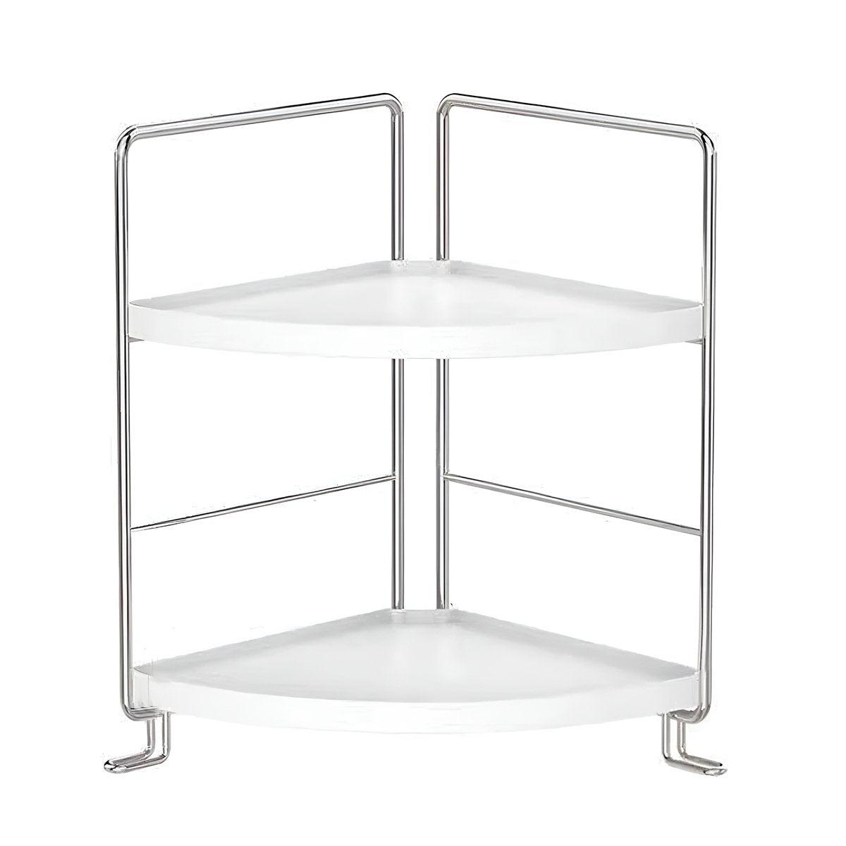 Utility Trolleys: 2 Tier Countertop Shelf Organizer Storage Rack for Kitchen Bathroom and Office