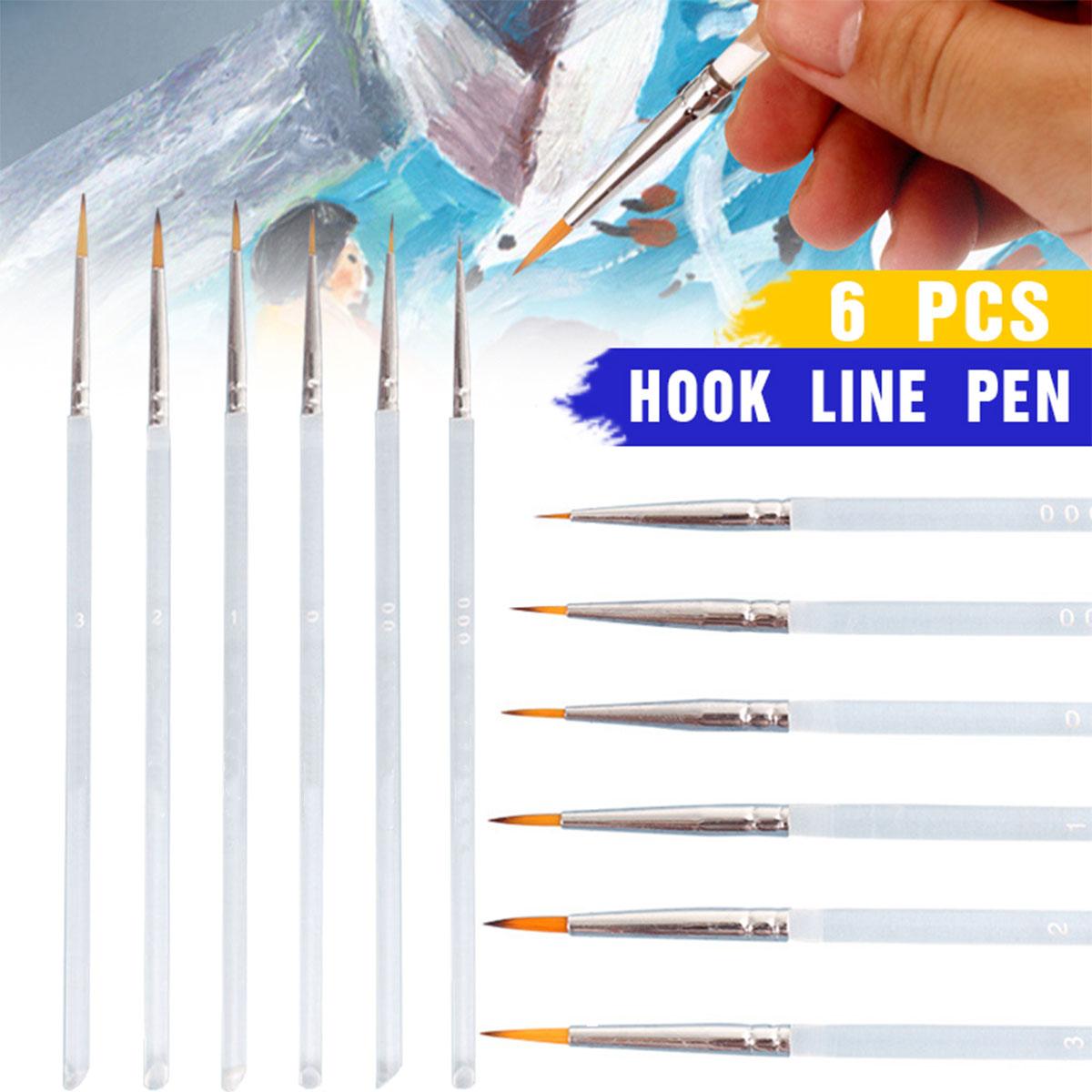 Arts & Crafts: 6X Extra Fine Detail Paint Brushes Art Miniatures Model Maker