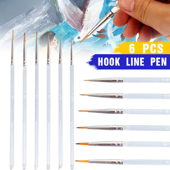 6X Extra Fine Detail Paint Brushes Art Miniatures Model Maker