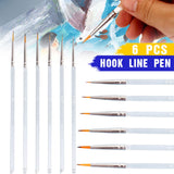 6X Extra Fine Detail Paint Brushes Art Miniatures Model Maker