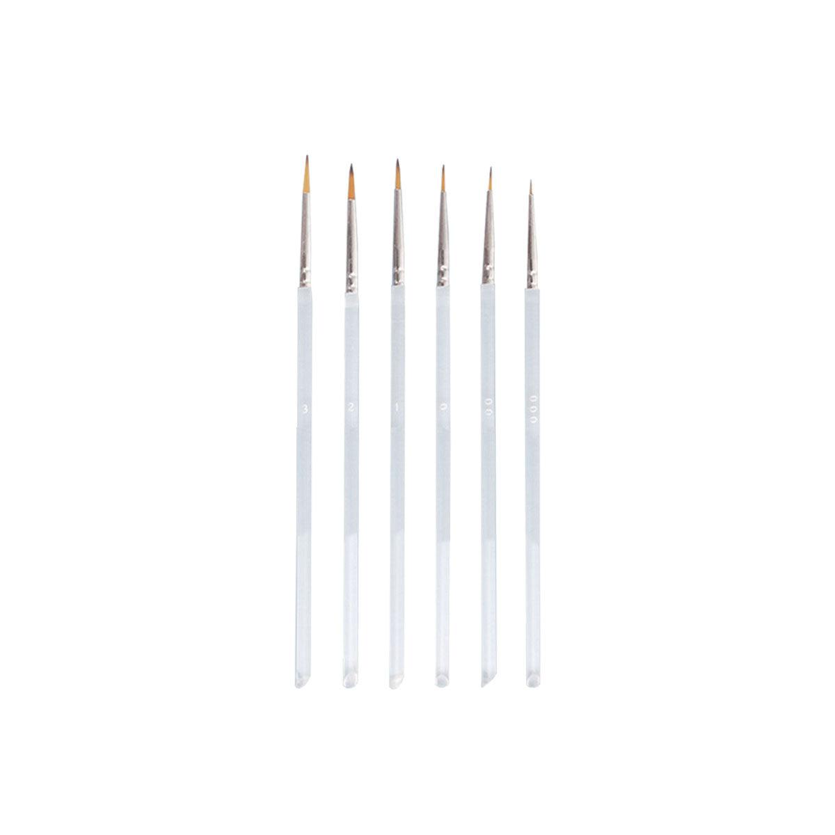 Arts & Crafts: 6X Extra Fine Detail Paint Brushes Art Miniatures Model Maker