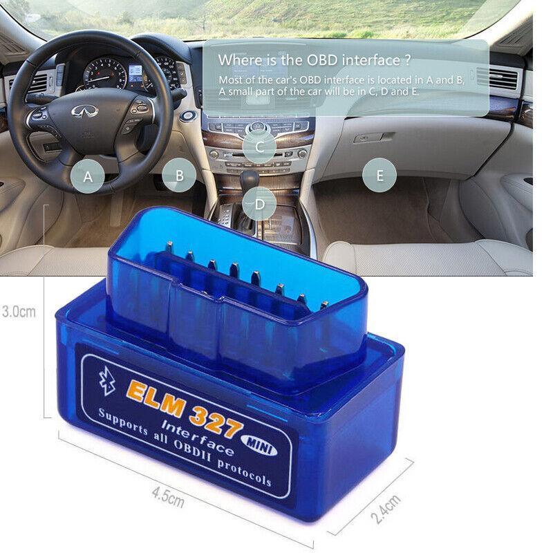 Phone Chargers: Bluetooth OBD2 ELM327 Car Scanner IOS Android Diagnostic Auto Scan Tool OBDII