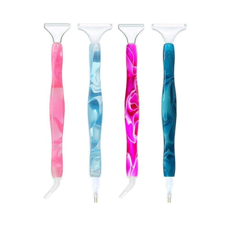 Hand Tools: 5D Resin Diamond Painting Pen Resin Point Drill Pens Cross Stitch Diy Craft Art - Navy