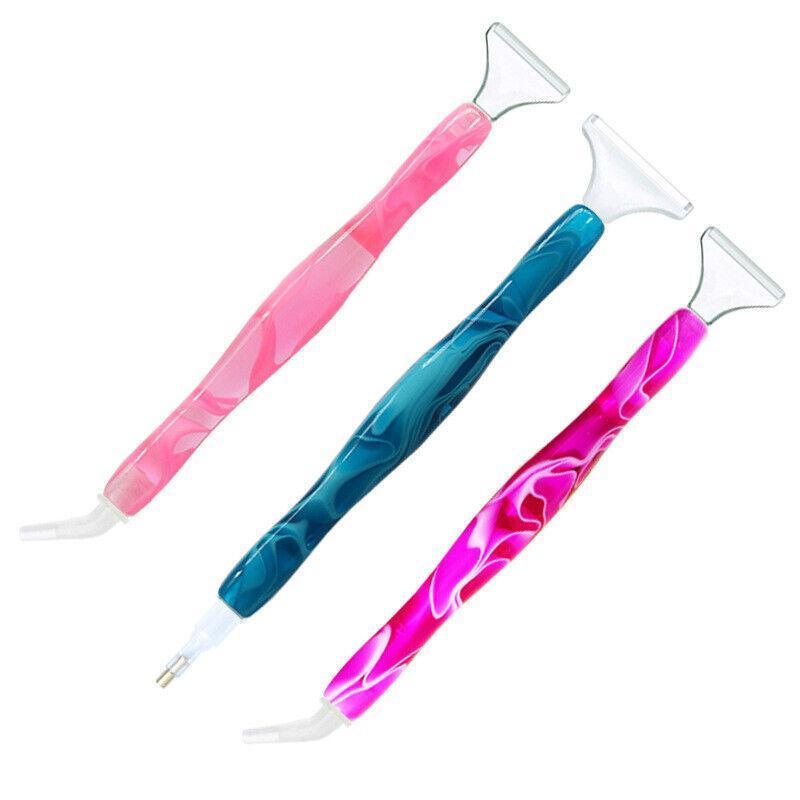 Hand Tools: 5D Resin Diamond Painting Pen Resin Point Drill Pens Cross Stitch Diy Craft Art - Navy