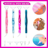 Hand Tools: 5D Resin Diamond Painting Pen Resin Point Drill Pens Cross Stitch Diy Craft Art - Pink