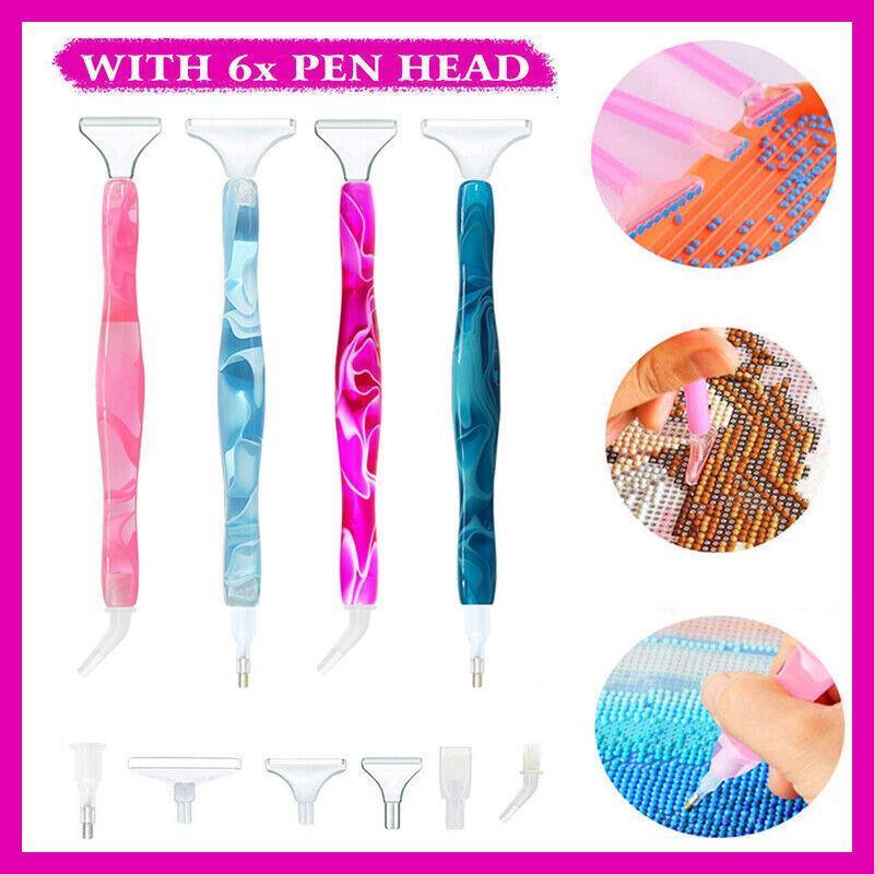 Hand Tools: 5D Resin Diamond Painting Pen Resin Point Drill Pens Cross Stitch Diy Craft Art - Purple