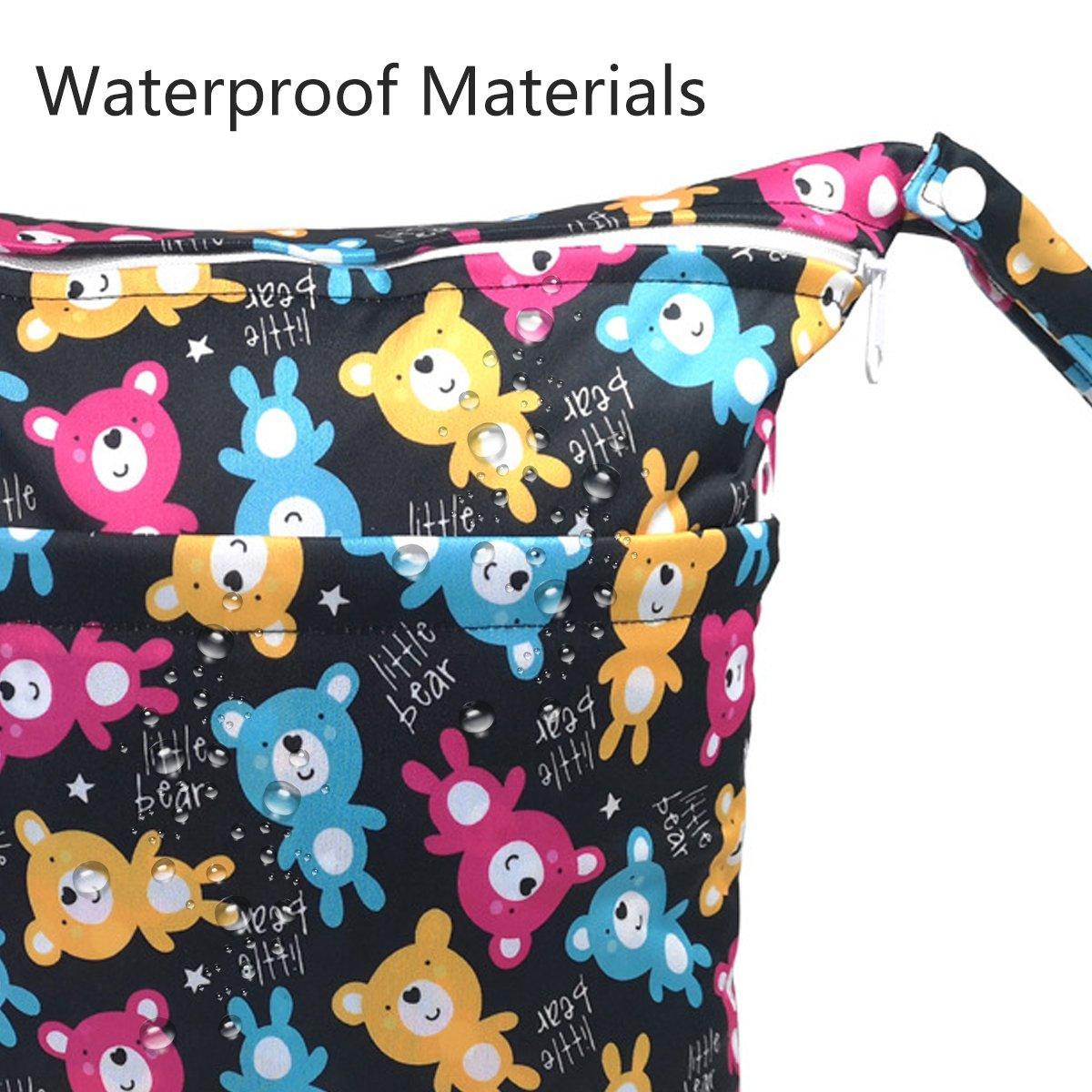 Toy Boxes: 2PCS Cartoon Printed Diaper Bag Double Zipper Washable Storage Organizer - Colour Heart