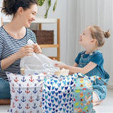 2PCS Cartoon Printed Diaper Bag Double Zipper Washable Storage Organizer - Colour Heart