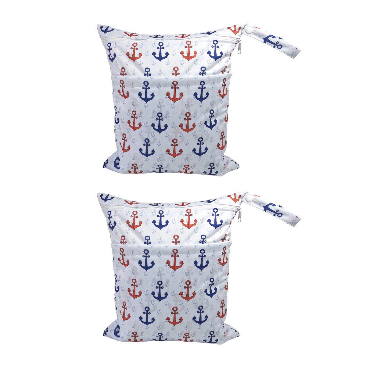 Toy Boxes: 2PCS Cartoon Printed Diaper Bag Double Zipper Washable Storage Organizer - Colour Heart
