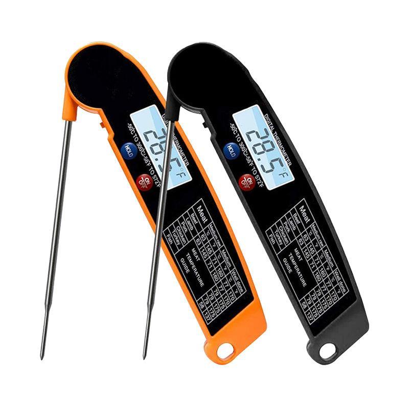 BBQ Tools: Foldable Digital Thermometer Probe Temperature Kitchen Cooking Food Bbq Meat Jam - Black