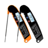 BBQ Tools: Foldable Digital Thermometer Probe Temperature Kitchen Cooking Food Bbq Meat Jam - Orange