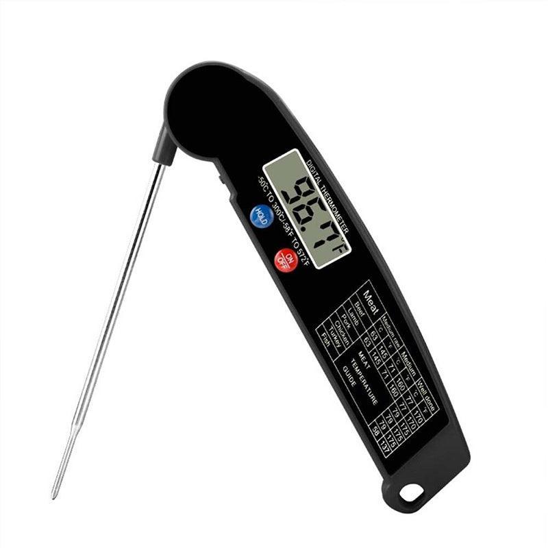 BBQ Tools: Foldable Digital Thermometer Probe Temperature Kitchen Cooking Food Bbq Meat Jam - Orange
