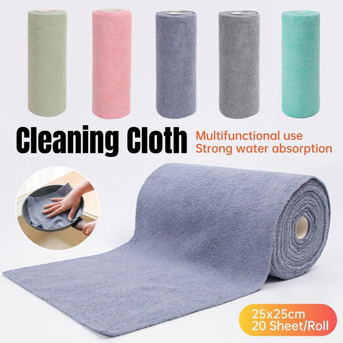 Kitchen Utensils: Multifunctional Kitchen Cleaning Towel Strong Absorbent Hand Tear Dish Cloth - Grey