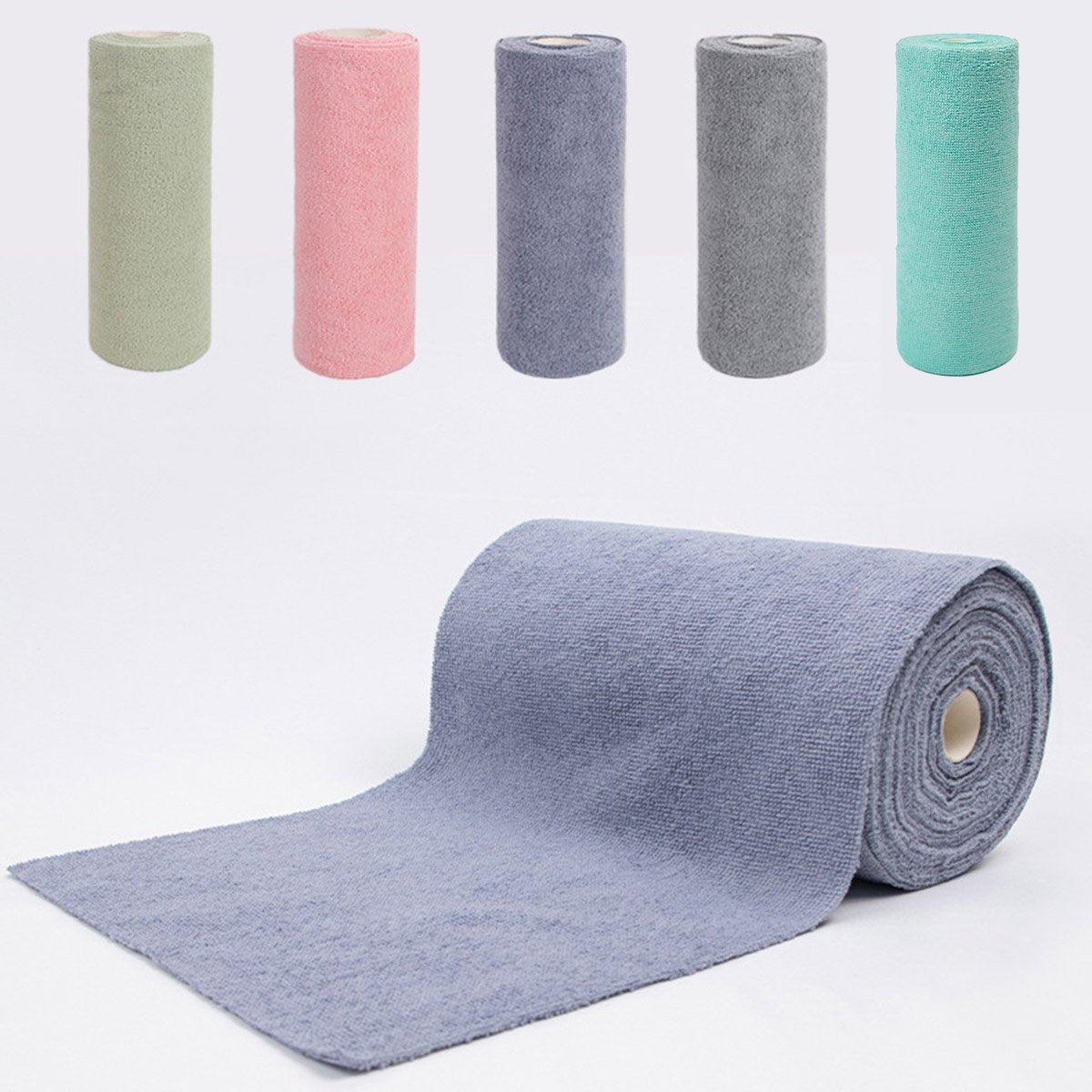 Kitchen Utensils: Multifunctional Kitchen Cleaning Towel Strong Absorbent Hand Tear Dish Cloth - Cyan Blue