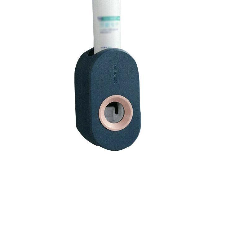 Oral Care: Automatic Toothpaste Dispenser Bathroom Wall-Mounted Rack Toothbrush Holder - Pink