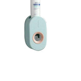Oral Care: Automatic Toothpaste Dispenser Bathroom Wall-Mounted Rack Toothbrush Holder - White
