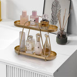 Storage Boxes: Jewelry Rack Organizer Stand Cosmetic Display Desktop Storage Holder for Home - Black