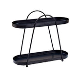 Storage Boxes: Jewelry Rack Organizer Stand Cosmetic Display Desktop Storage Holder for Home - Black