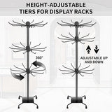 3-Tier Rotating Sock Rack Accessories Hanging Display Stand Organizer for Storage