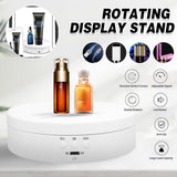 360° Rotating Electric Turntable Display Stand Jewelry Photography Show Holder