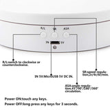 360° Rotating Electric Turntable Display Stand Jewelry Photography Show Holder