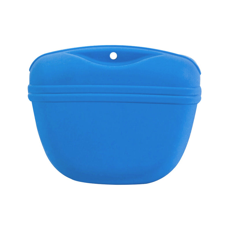 Pet Grooming Supplies: Dog Training Treat Bag Silicone Pet Pouch with Clip Waist Belt Snack Holder - Black