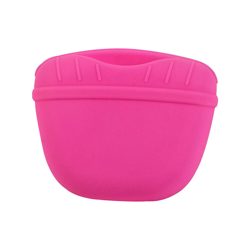 Pet Grooming Supplies: Dog Training Treat Bag Silicone Pet Pouch with Clip Waist Belt Snack Holder - Black