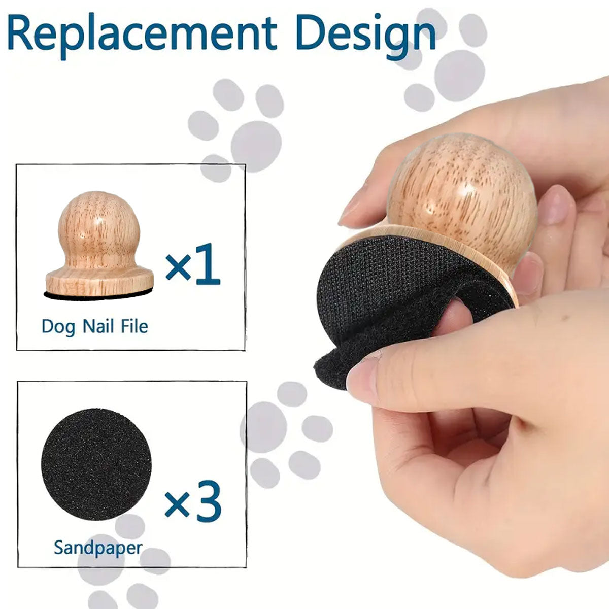 Pet Grooming Supplies: Wooden Dog Nail Sharpening Board Round Pet Grooming Tool Nail Repair Training