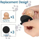 Pet Grooming Supplies: Wooden Dog Nail Sharpening Board Round Pet Grooming Tool Nail Repair Training