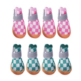 Dog Apparel: 4pcs Breathable Mesh Dog Shoes Small Pets Puppy Paw Protection Summer Boots - Green-5