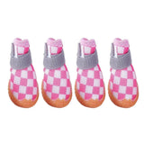 Dog Apparel: 4pcs Breathable Mesh Dog Shoes Small Pets Puppy Paw Protection Summer Boots - Green-5