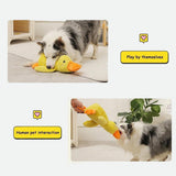 Dog Apparel: Plush Cartoon Duck Dog Toy Interactive Squeaky Pet Toy Durable Fun Chew Toy - Green