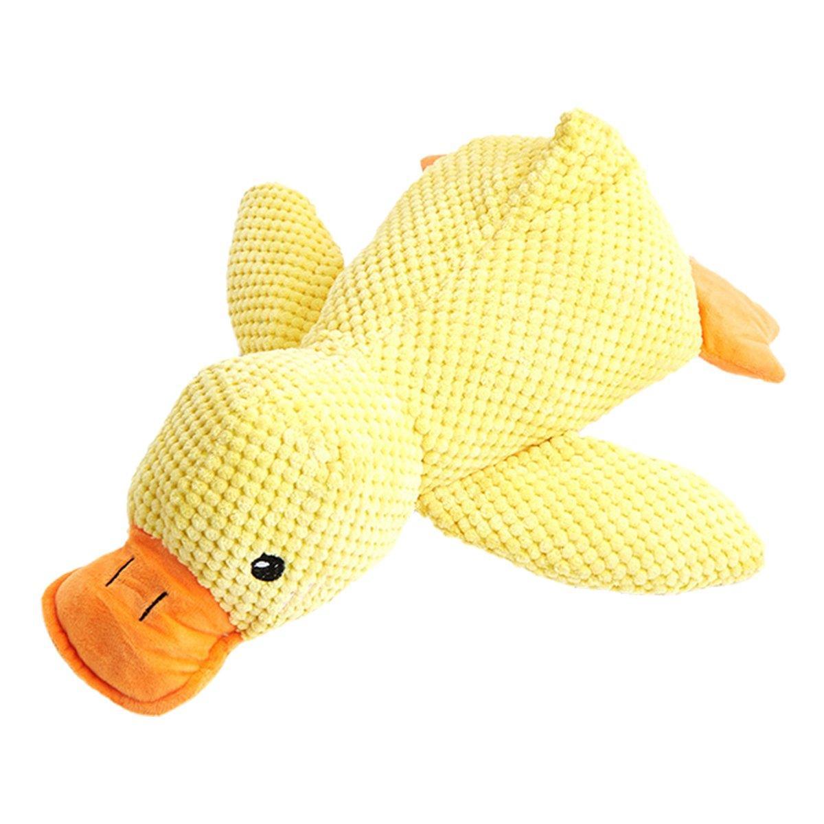 Plush Cartoon Duck Dog Toy Interactive Squeaky Pet Toy Durable Fun Chew Toy - Green