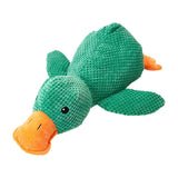Dog Apparel: Plush Cartoon Duck Dog Toy Interactive Squeaky Pet Toy Durable Fun Chew Toy - Green
