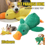 Dog Apparel: Plush Cartoon Duck Dog Toy Interactive Squeaky Pet Toy Durable Fun Chew Toy - Yellow