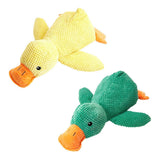 Dog Apparel: Plush Cartoon Duck Dog Toy Interactive Squeaky Pet Toy Durable Fun Chew Toy - Yellow