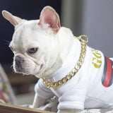 Dog Collars, Leads & Harnesses: Dog Chain Collar Heavy Duty Choker Double Pet Slip Check Twist Link Chrome Chain Silver - 35CM