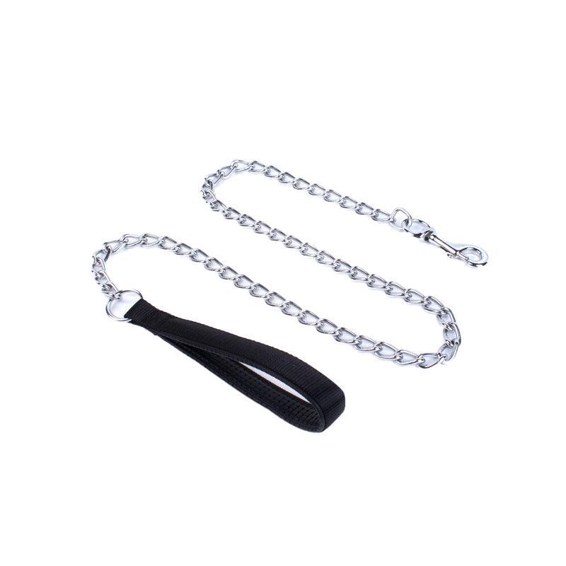 Dog Steps & Ramps: 120Cm Pet Dog Puppy Padded Handle Metal Chain Dog Leash - Red