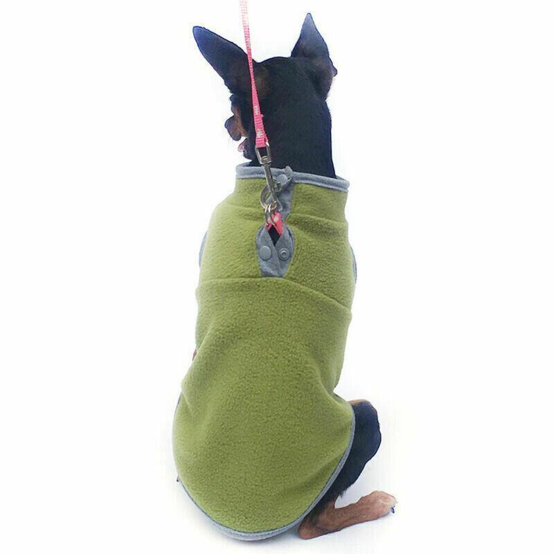 Dog Apparel: L Pet Dog Puppy Winter Warm Fleece Jumper Vest Coat Jacket Apparel Clothes Outdoor - Blue