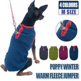 Dog Apparel: M Pet Dog Puppy Winter Warm Fleece Jumper Vest Coat Jacket Apparel Clothes Outdoor - Blue