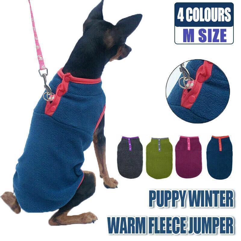 Dog Apparel: M Pet Dog Puppy Winter Warm Fleece Jumper Vest Coat Jacket Apparel Clothes Outdoor - Pink