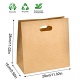 Gift Bags: 50PCS Scooped Kraft Paper Tote Bags Gift Bags for Party Wedding Packaging